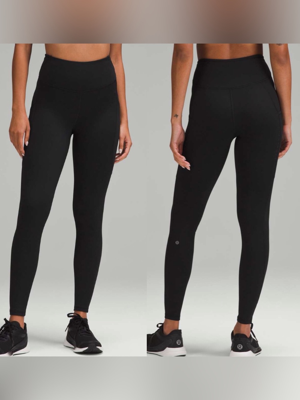 Lululemon Fast and Free High-Rise Fleece Tight 28" Thigh Pockets reflective